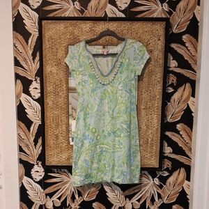 Lilly Pulitzer Blue and Green Mini Dress